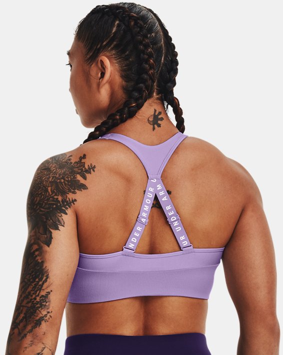 Soutien-gorge de sport à maintien modéré UA Infinity Rib pour femme, Purple, pdpMainDesktop image number 1
